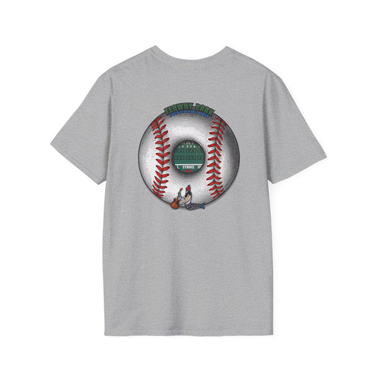 Classic Donut Tee - Unisex Soft-Style - "Phenway Ballpark Donuts" - white/red major league donut - variant 6
