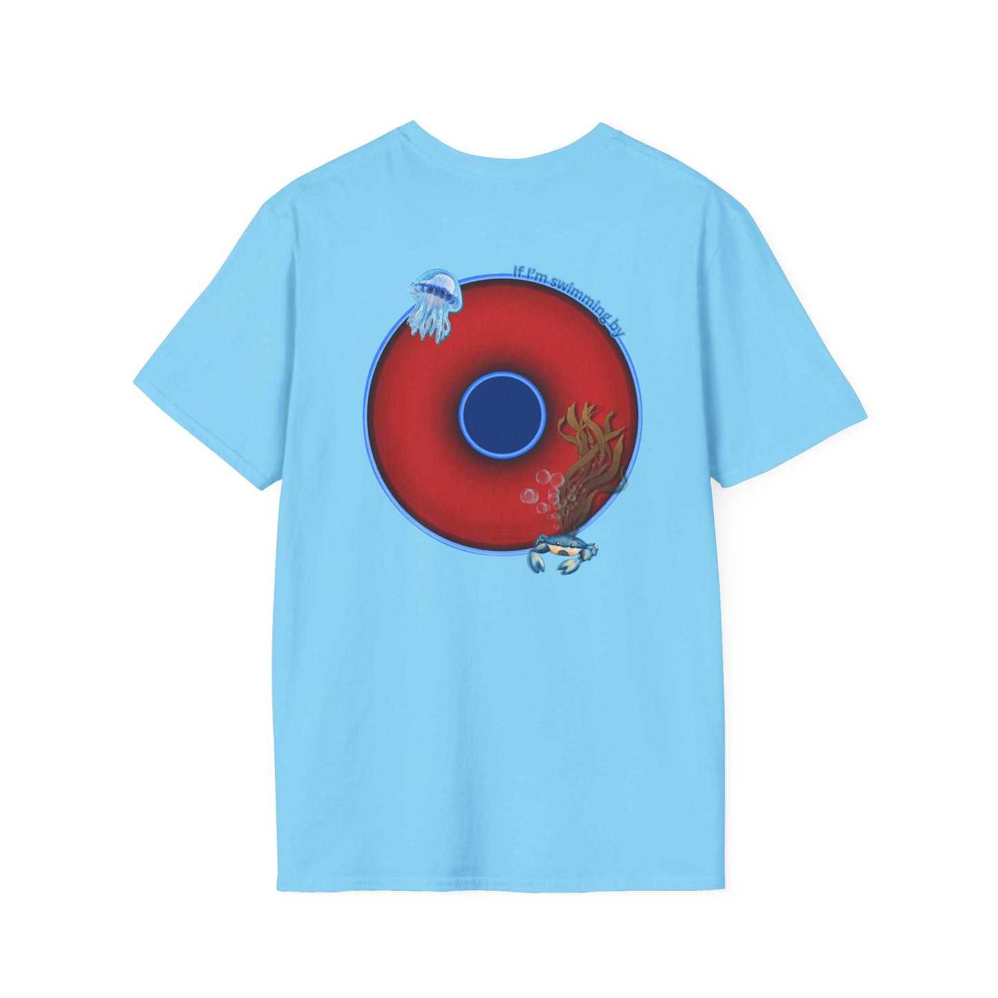 Classic Donut Tee - Unisex Soft-Style - "The Swimmer's Donut" - plump red donut