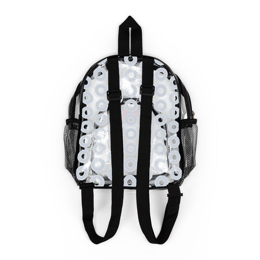 Lumpy Clear Pack/Concert Buddy - Plain Rustic Donut Print - blue/light blue