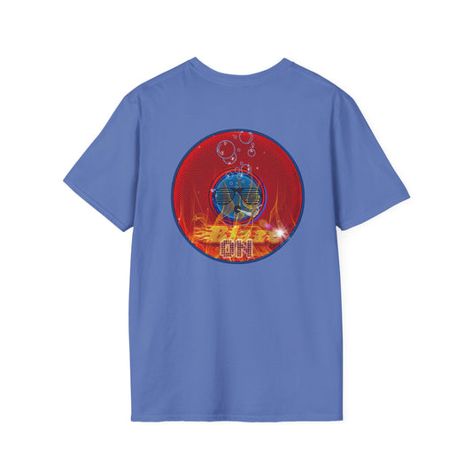 Classic Donut Tee - Unisex Soft-Style - "Fire Blazed Donuts" - series 1.0 - red phatty donut