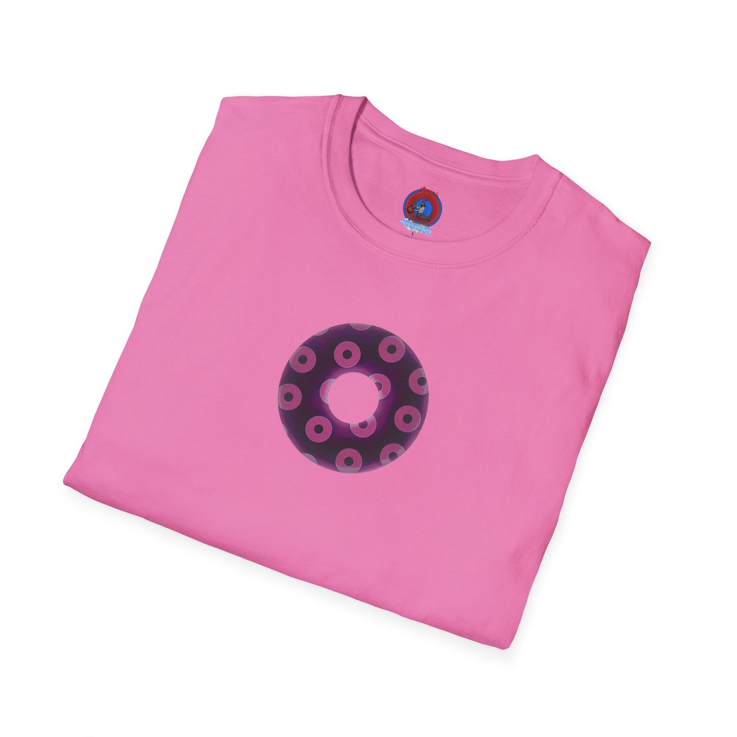 Plain Donuts/Unisex Soft-Style - "Plain Blimpy Paradoxical Donuts" - light magenta/red violet donuts