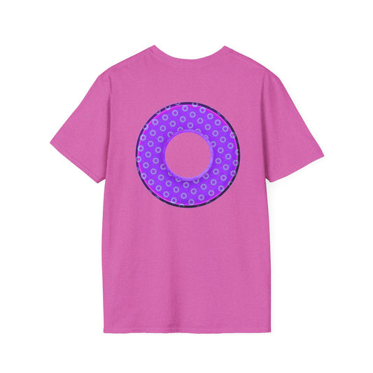 Plain Donuts/Unisex Soft-Style - "Plain Electric Paradoxical Donuts" - bright purple/light purple donuts