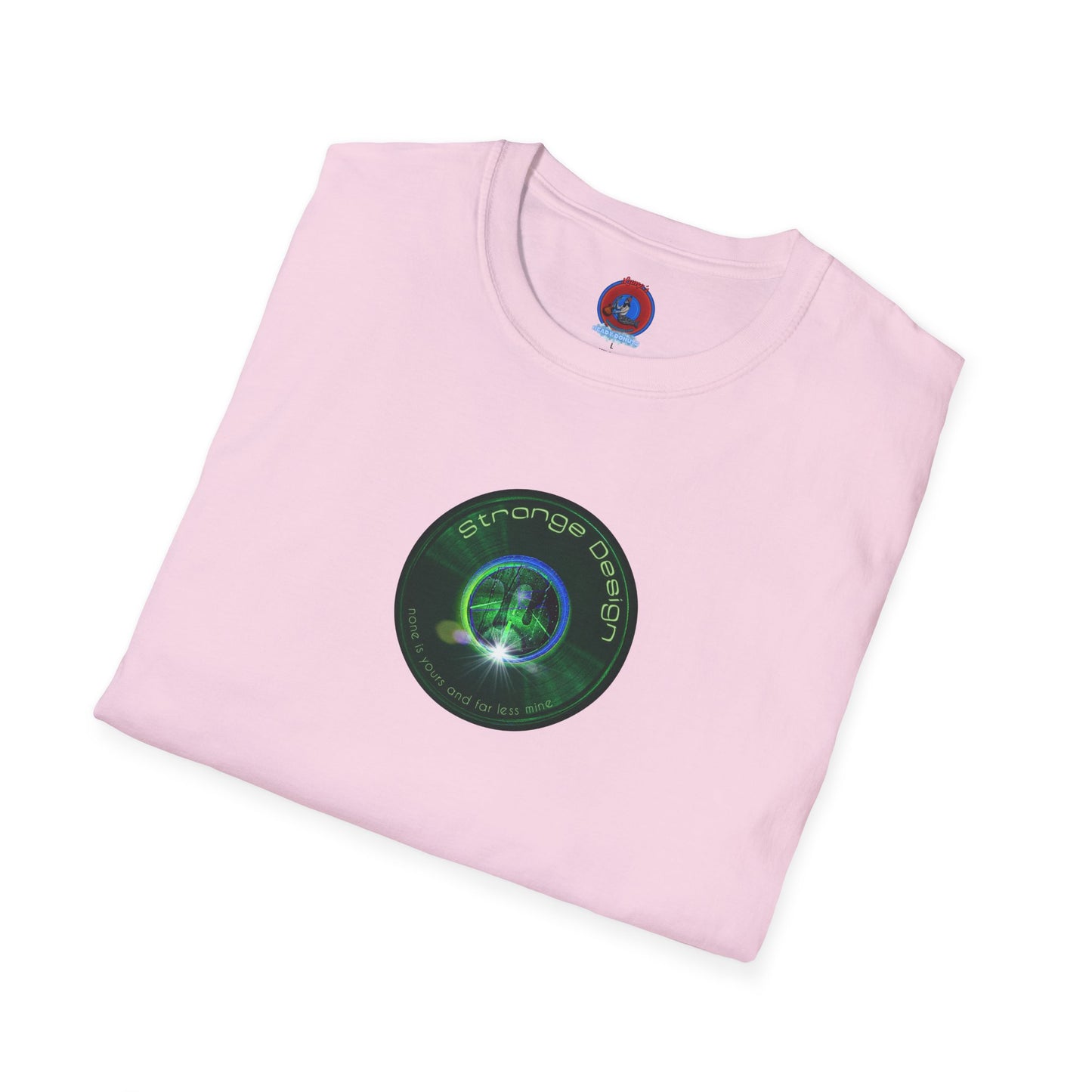 Classic Donut Tee - Unisex Soft-Style - "The Strangely Designed Donut Tee" - series 1.0 - green donut