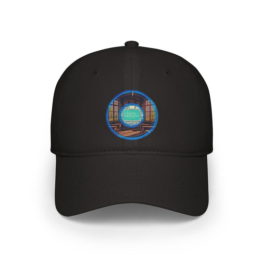 Lumpy Donut Baseball Cap - "Torturous Donut Cap " - red/blue pic donut w/