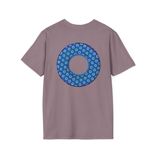 Plain Donuts/Unisex Soft-Style - "Plain Electric Paradoxical Donuts" - light blue/dark blue donuts