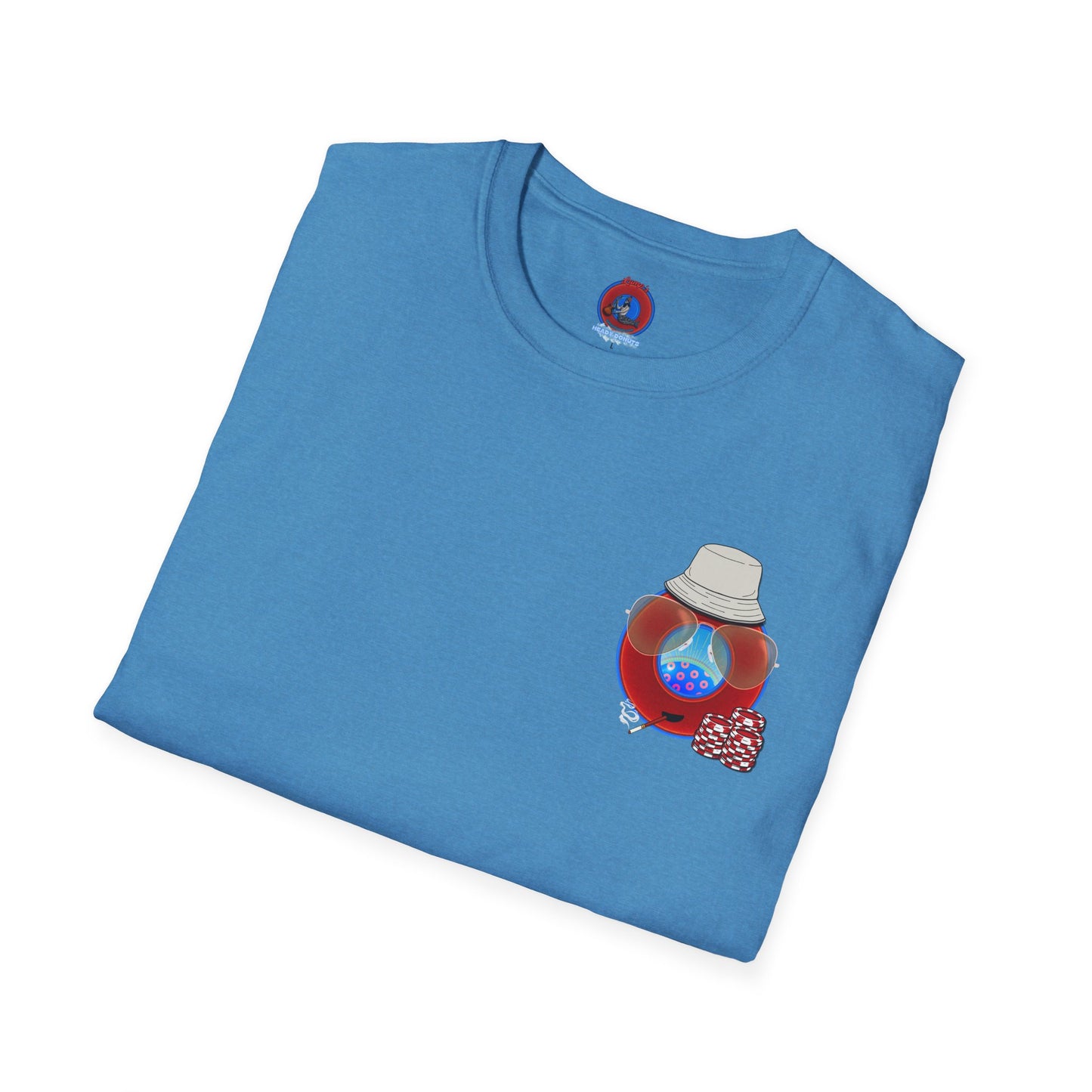 Classic Donut Tee - Unisex Soft-Style - "Gonzo Donut - Fear and Loathing in Gamehendge" - vivid red donut