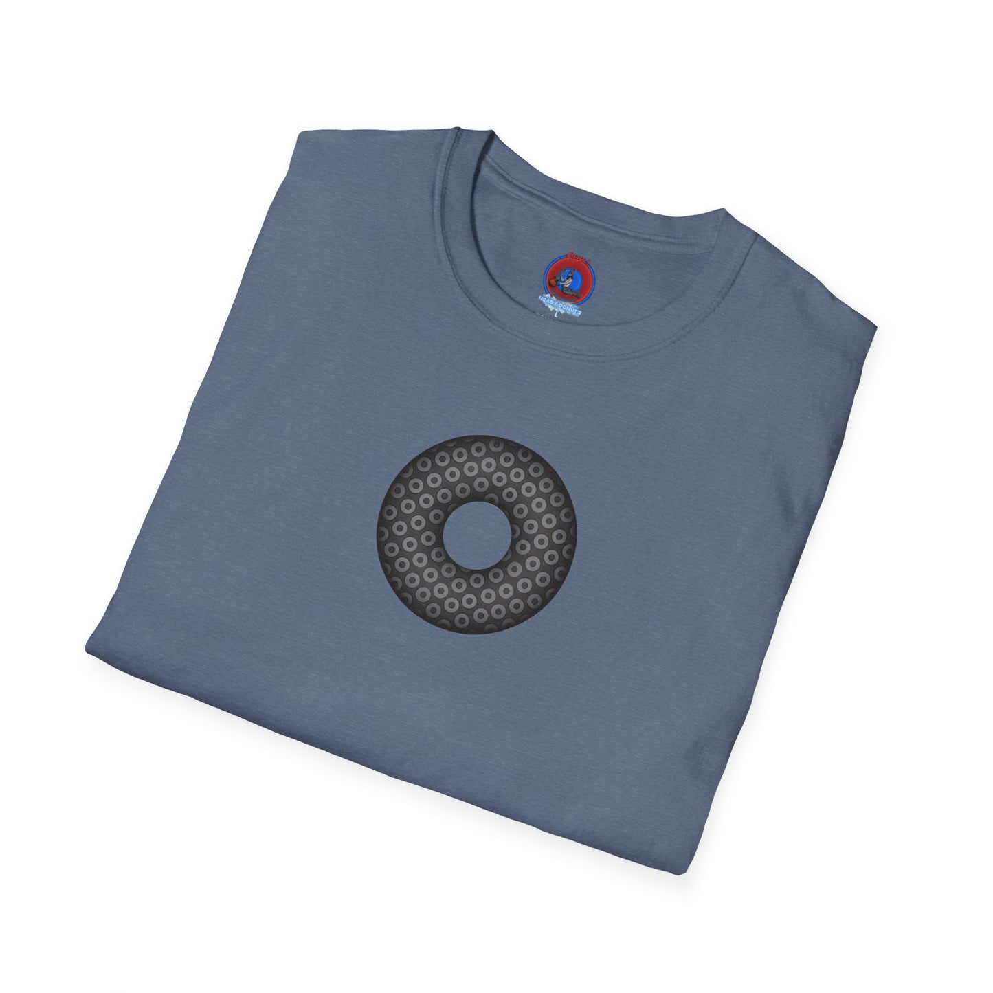 Plain Donuts/Unisex Soft-Style - "Plain Paradoxical Grided Donuts" - gray/dark gray donuts