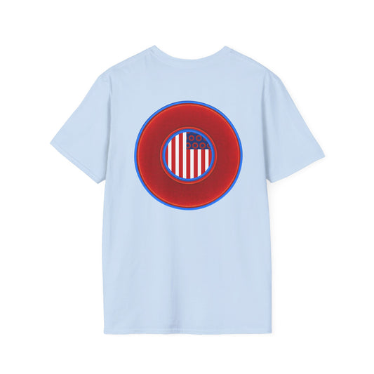 Classic Donut Tee - Unisex Soft-Style - "One Indivisible Donut" - vivid red phreedom donut - variant 1