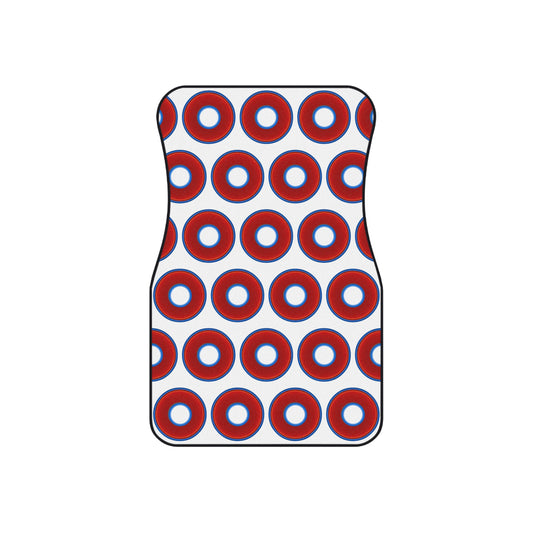 Contacted Car Mats - Set of 2/Front - vivid donut print w/white background