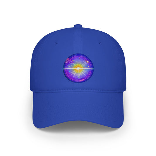 Lumpy Donut Baseball Cap - "The Quite Profound Donut Cap" - vivid purple solar donut w/