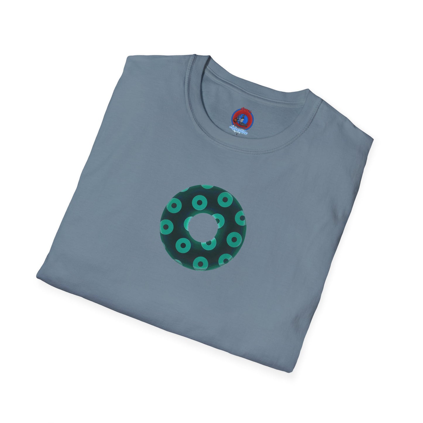Plain Donuts/Unisex Soft-Style - "Plain Blimpy Paradoxical Donuts" - dark green/seafoam green donuts