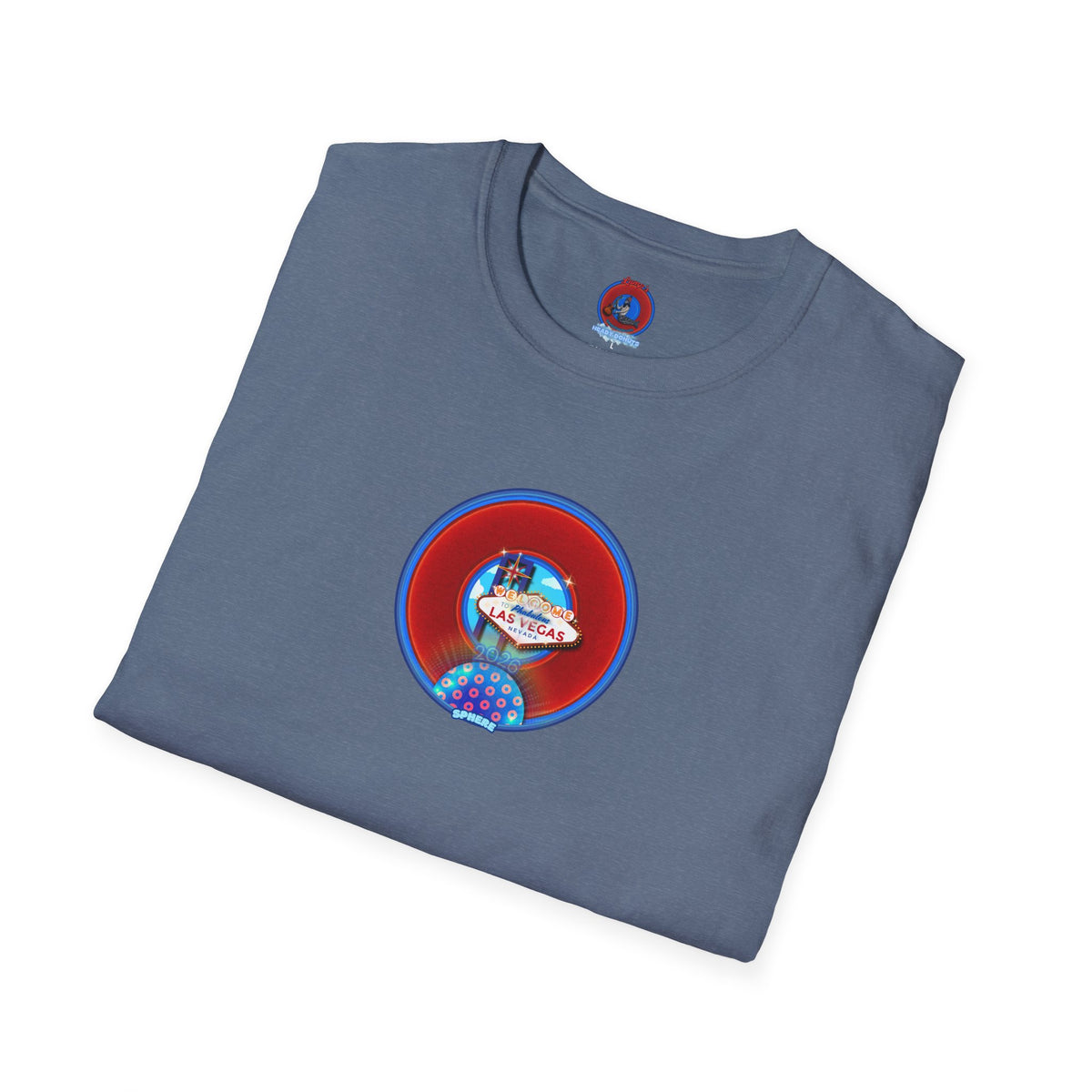 Classic Donut Tee - Unisex Soft-Style - "Viva Las Vegas Donut" - vivid red donut