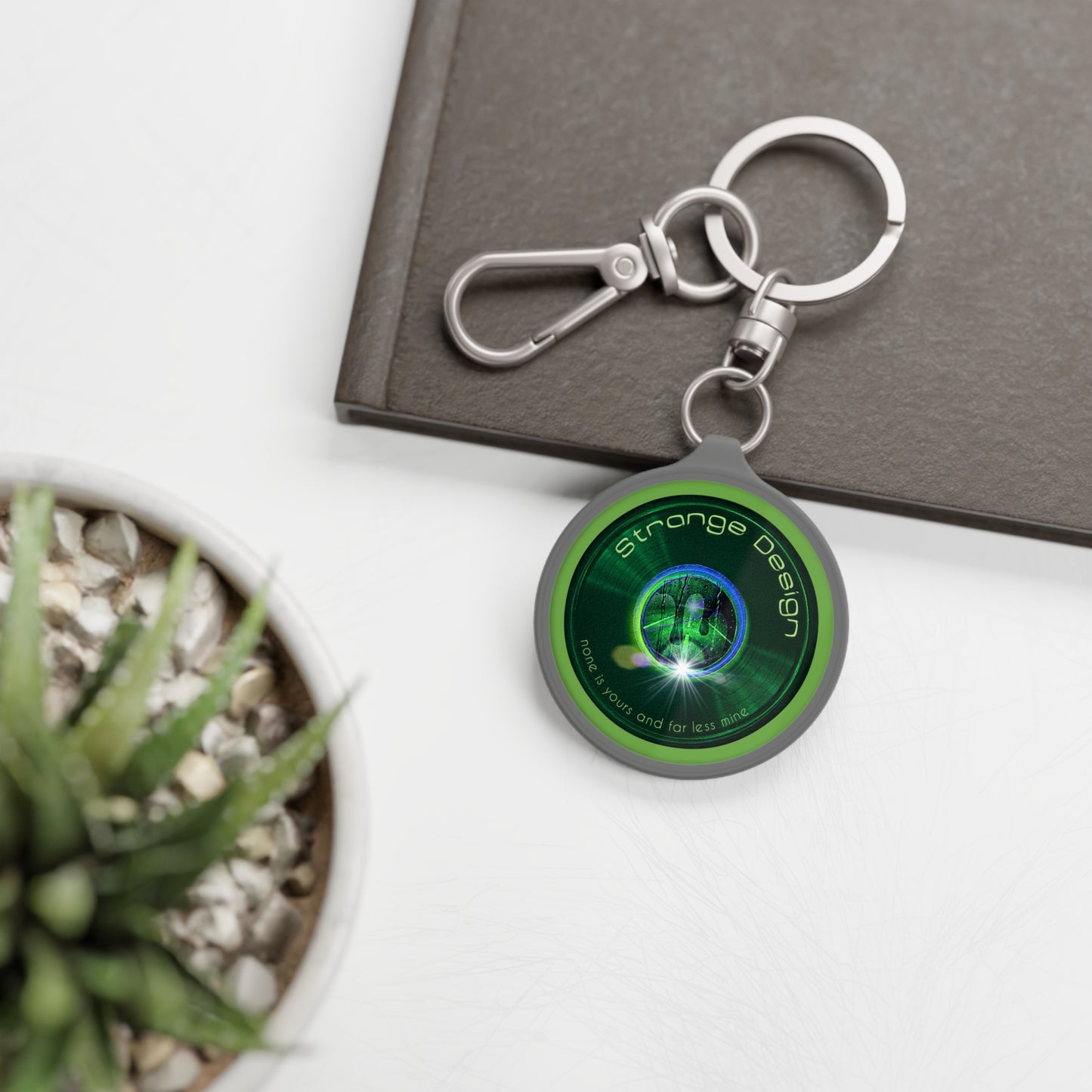 Lumpy Donut Keychain - "The Strangely Designed Donut Keychain" - series 1.0 - green donut