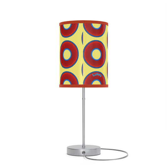 Lumpy Accent Lamps - red vivid donuts w/yellow background