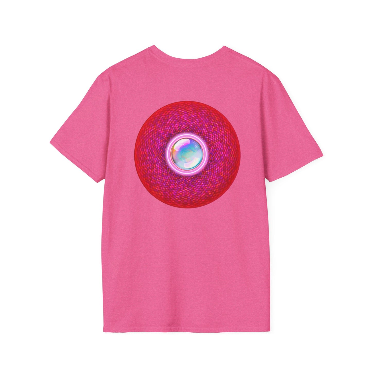 Classic Donut Tee - Unisex Soft-Style - "The Crystal Ballers Donut' - magenta pixilated donut