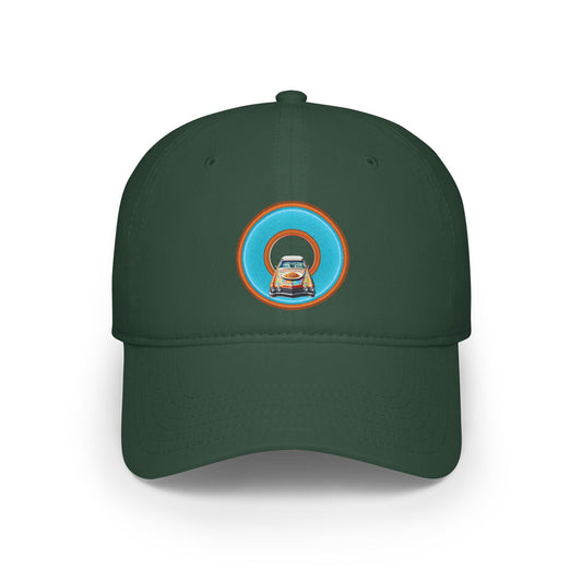 Lumpy Donut Baseball Cap - "Cadillac Rainbow Donut Cap" - variant 3 - rustic light blue donut w/