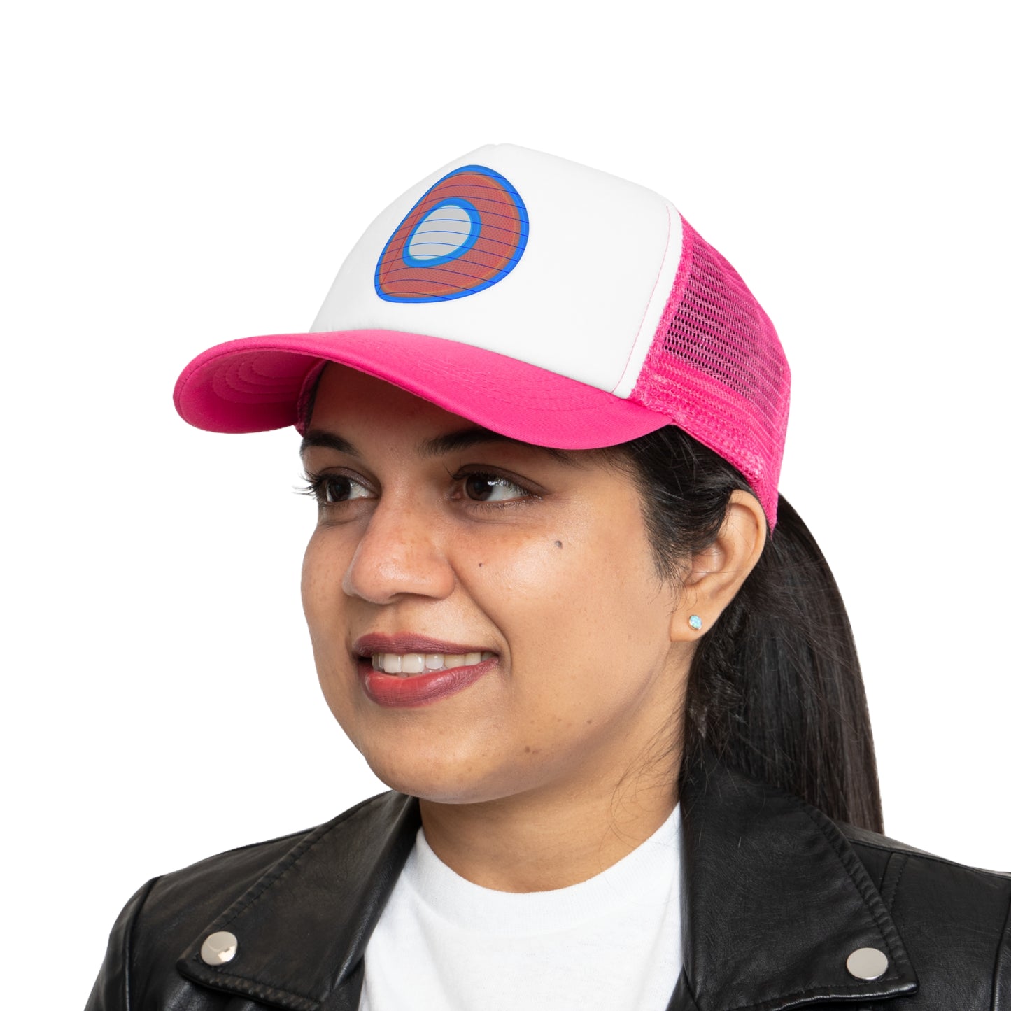 Lumpy Trucker Hat - "That's 1 Tasty Donut" - variant 1 - red donut