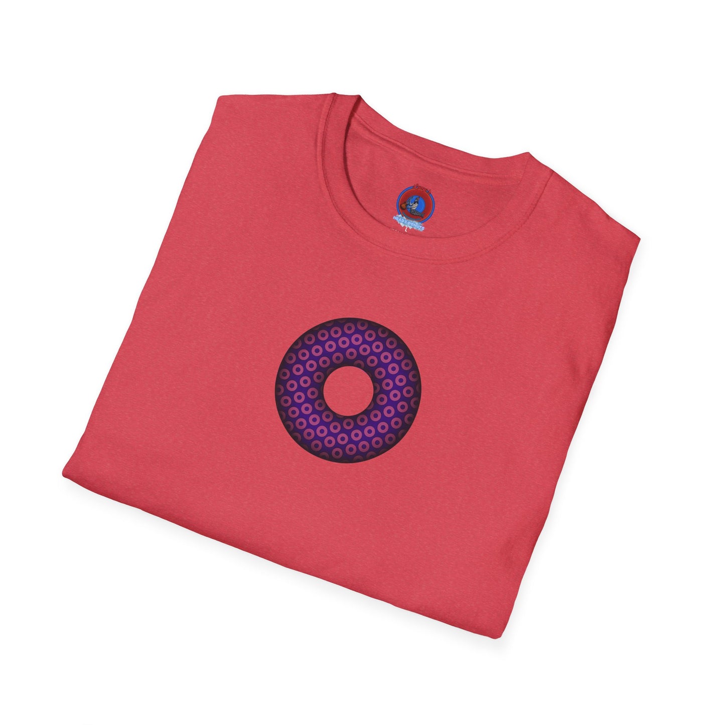 Plain Donuts/Unisex Soft-Style - "Plain Paradoxical Grided Donuts" - magenta/purple donuts