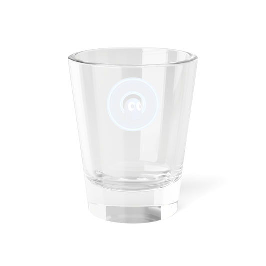 Bad Fishy Too - "Story of this Shot Glass" - Shot Glass, 1.5oz - rustic blue/light blue donut