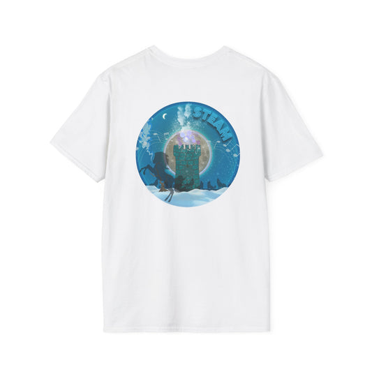 Classic Donut Tee - Unisex Soft-Style - "Steaming Fresh Donuts" - series 1.0 - vivid blue donut