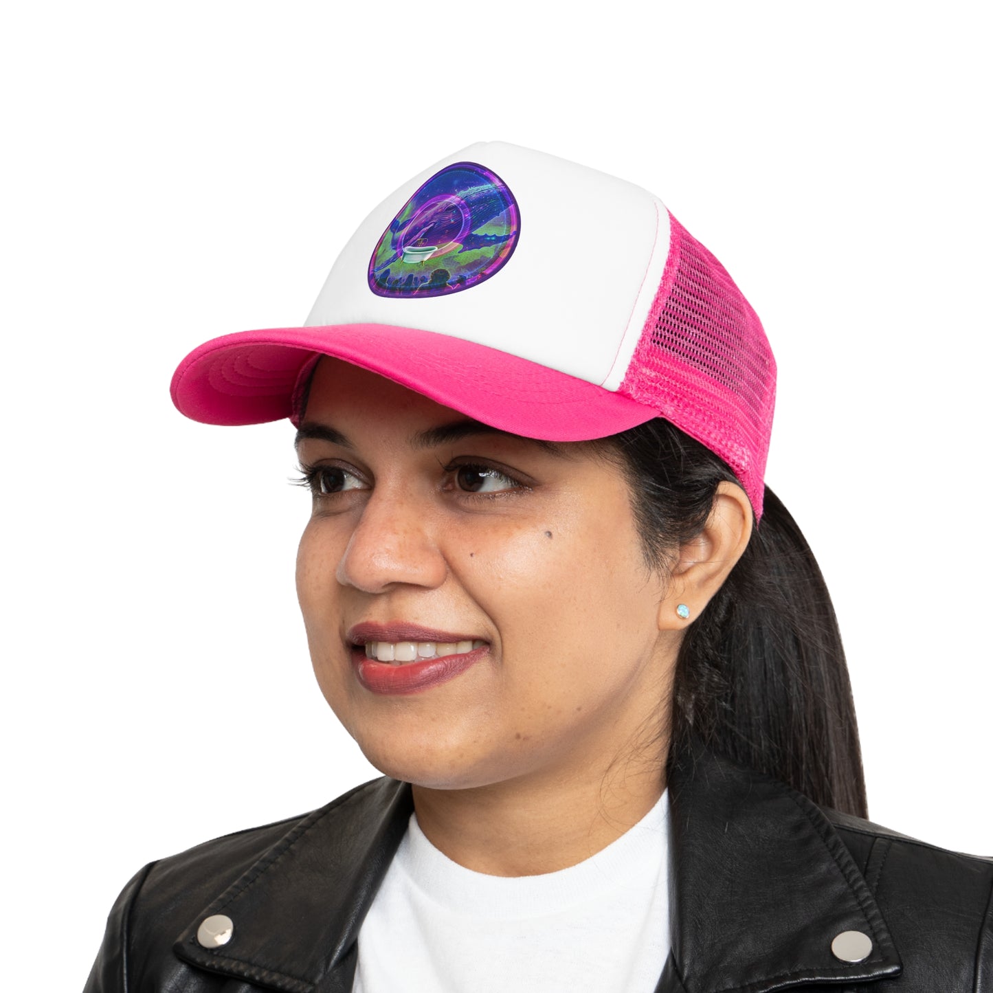 Lumpy Trucker Hat - "A Whale of a Good Time Donut" - variant 1 - blue/picture donut donut