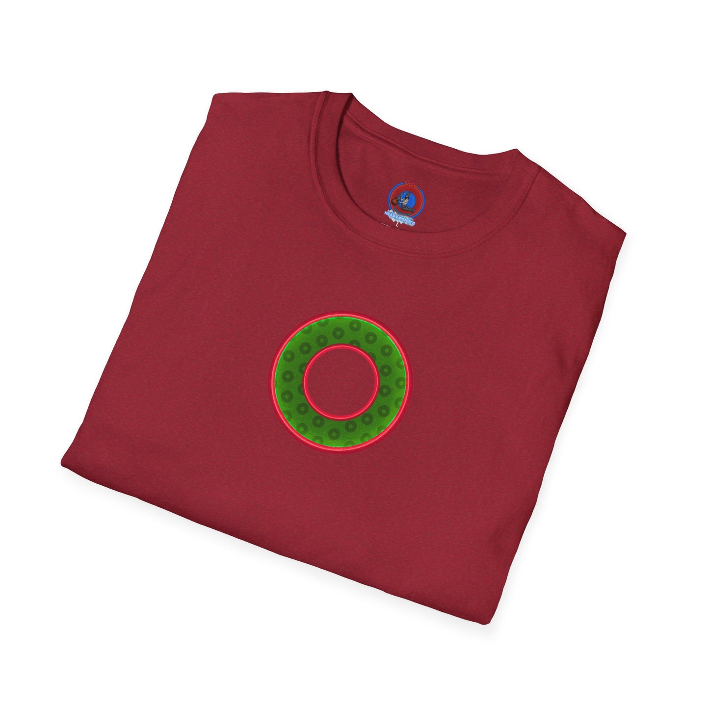 Plain Donuts/Unisex Soft-Style - "Plain Wide Mouthed Paradoxical Donuts" - Irish green/red donuts