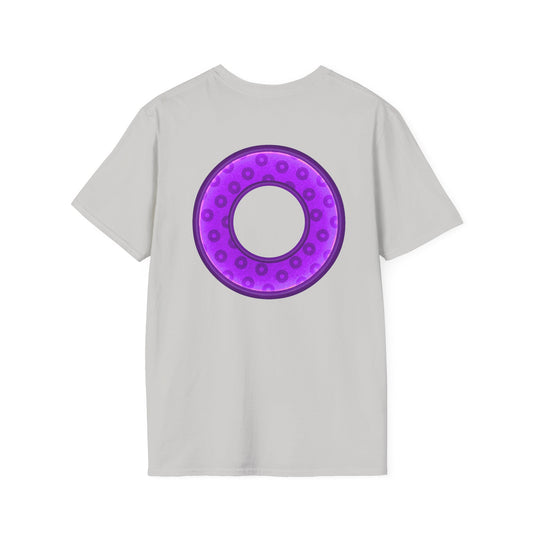 Plain Donuts/Unisex Soft-Style - "Plain Wide Mouthed Paradoxical Donuts" - bright purple/dark purple donuts