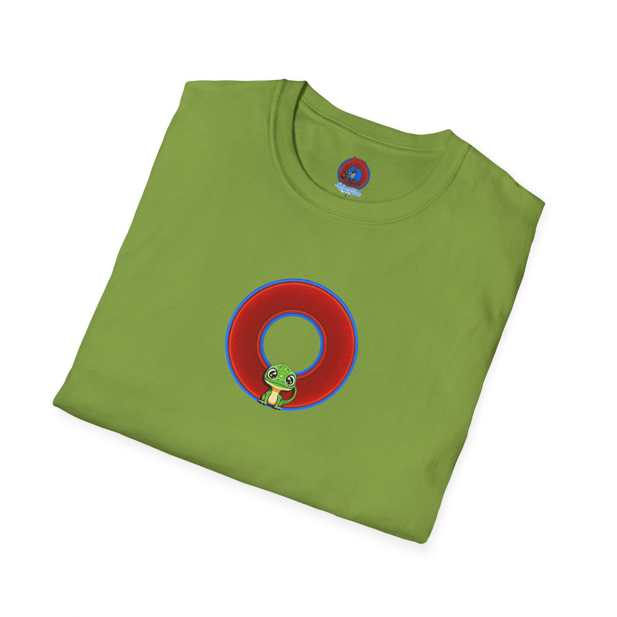 Classic Donut Tee - Unisex Soft-Style - "Little Baby Rutherford's Splendorous Tee" - vivid red donut