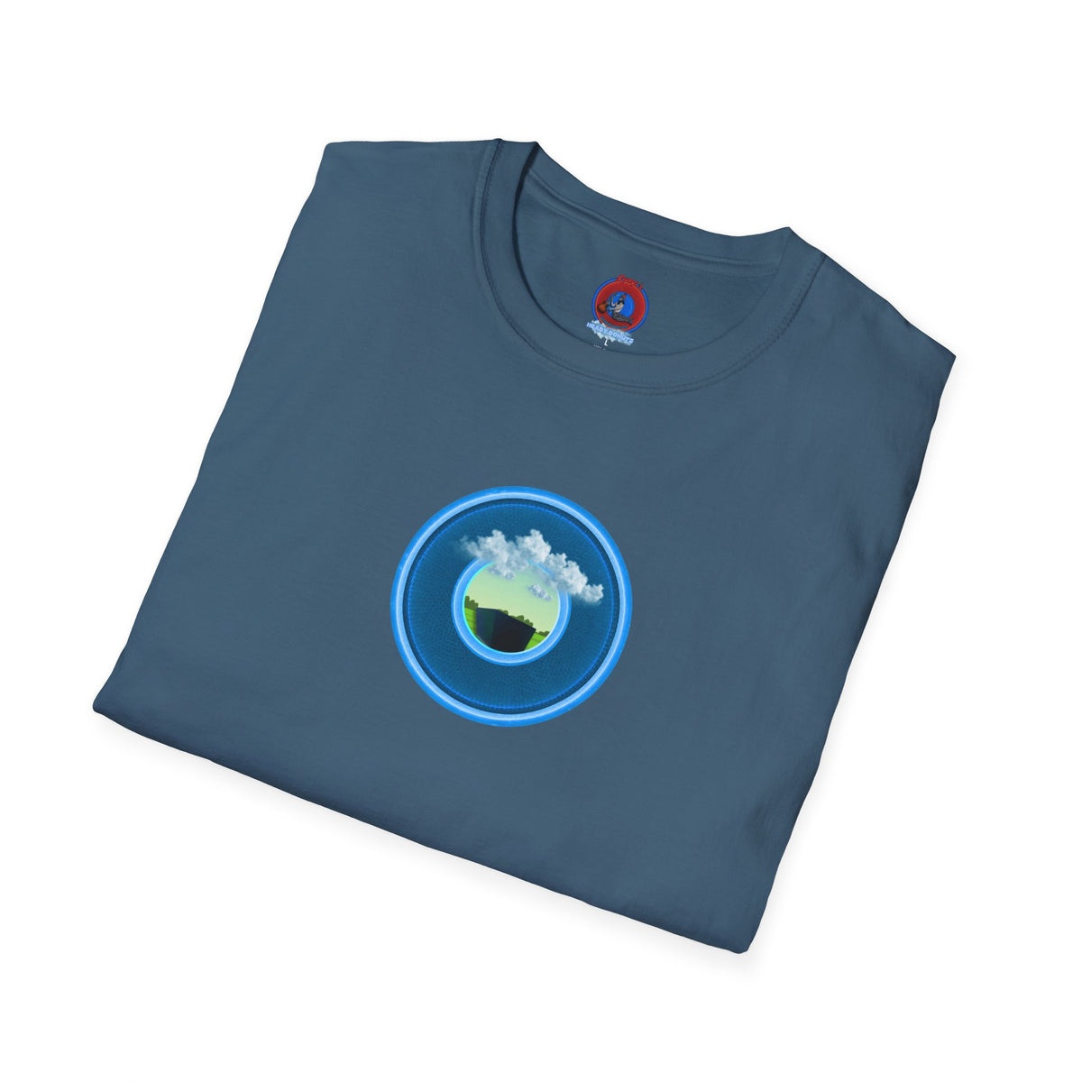 Classic Donut Tee - Unisex Soft-Style - "Got Rhombus?" - series 1.0 - variant 1 - blue/blue donut
