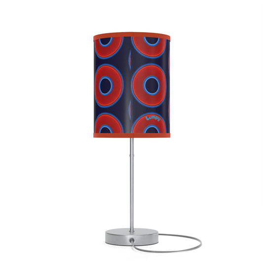 Lumpy Accent Lamps - red vivid donuts w/midnight blue background