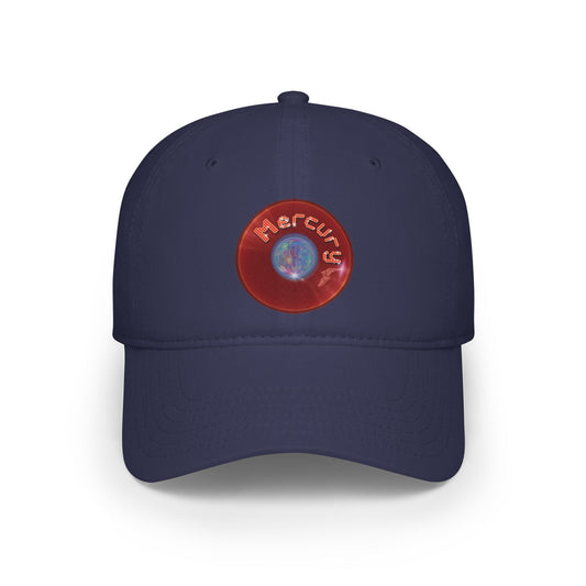 Lumpy Donut Baseball Cap - "Donut of the Gods" - variant 2 - vivid red record donut w/