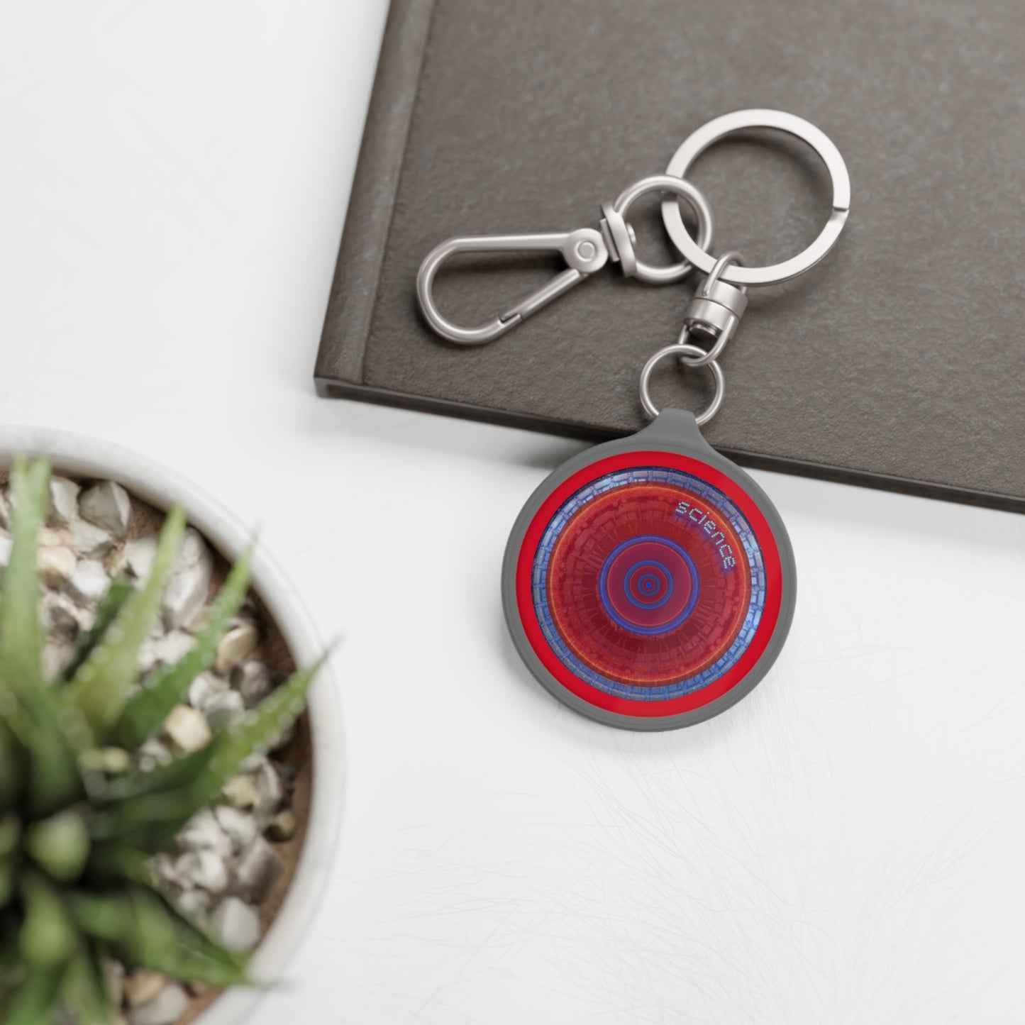 Lumpy Donut Keychain - "Tube Donut" - series 1.0 - red/blue