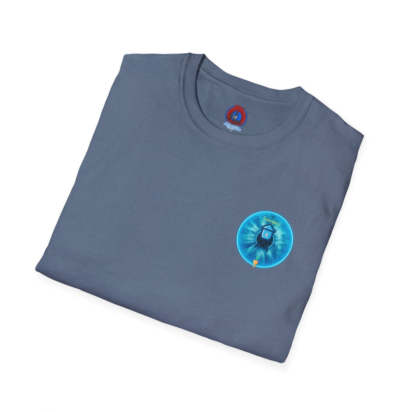 Classic Donut Tee - Unisex Soft-Style - "The Peering Donut of Opacity" - light blue idonut - variant 2