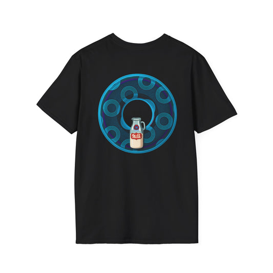 Classic Donut Tee - Unisex Soft-Style - "Wooked Cream - YEMSG Donut " - blue/teal rustic paradox donut - variant 7