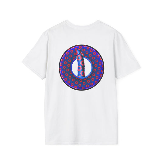 Classic Donut Tee - Unisex Soft-Style - "Sir Richard's Phamous Donut" - series 1.0 - variant 3 - red/blue paradox donut