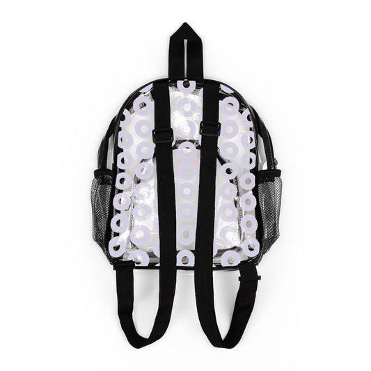 Lumpy Clear Pack/Concert Buddy - Plain Rustic Donut Print - blue/red