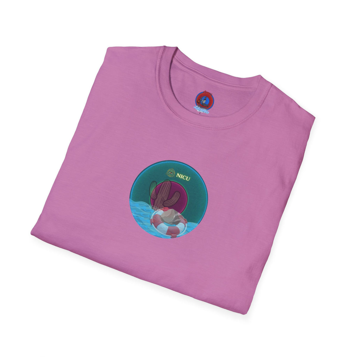 Classic Donut Tee - Unisex Soft-Style - "Masonic Donut of Rites" - series 1.0 - vivid dark teal donut