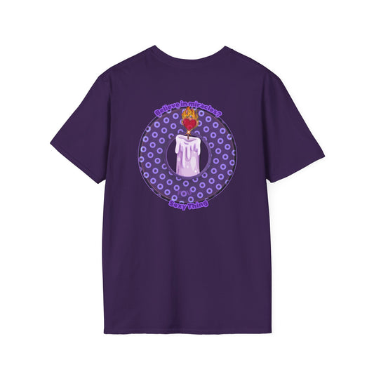 Classic Donut Tee - Unisex Soft-Style - "Donuts for Sexy Things" - electric purple/light purple paradox donut