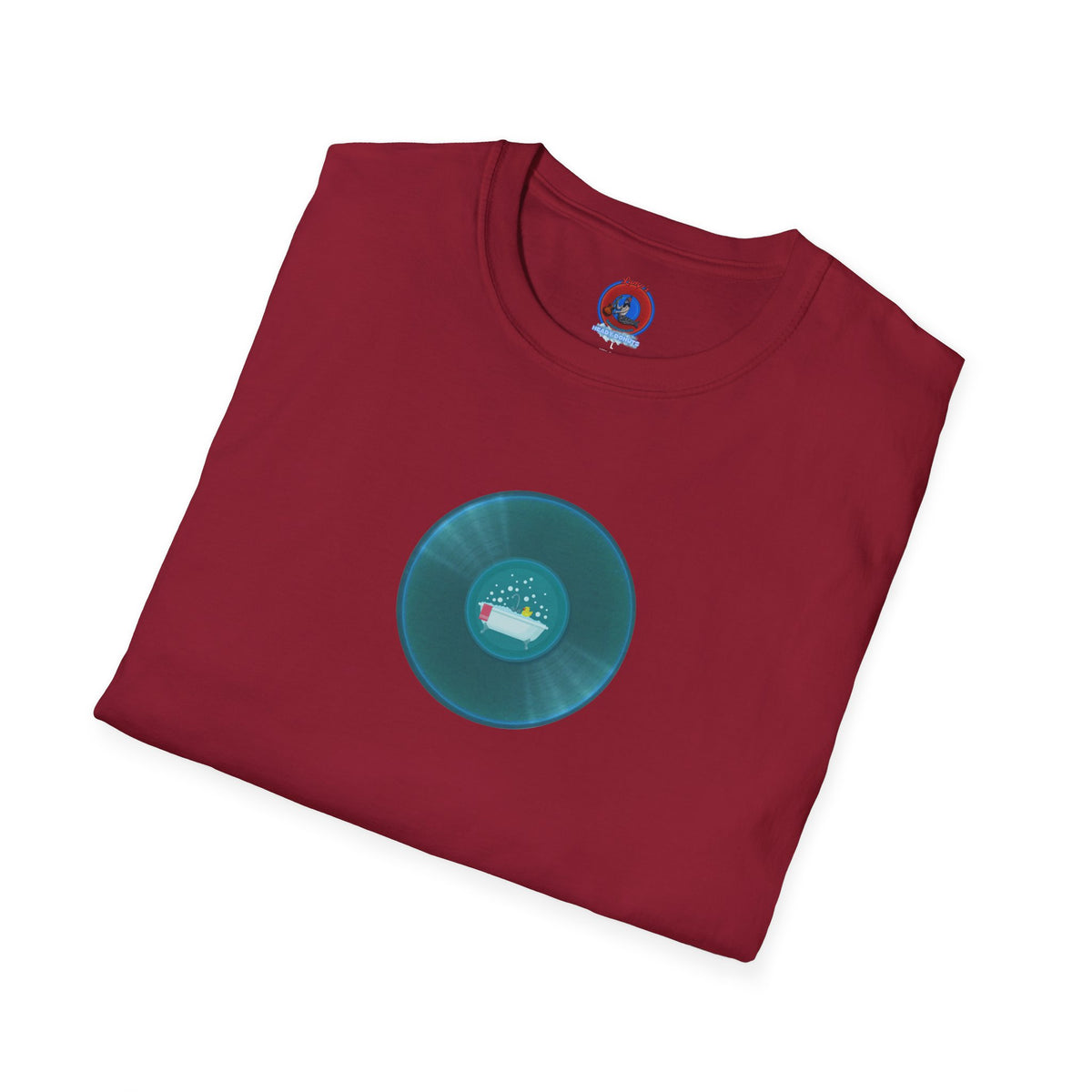 Classic Donut Tee - Unisex Soft-Style - "Bathtub Fun" - dark aquamarine donut