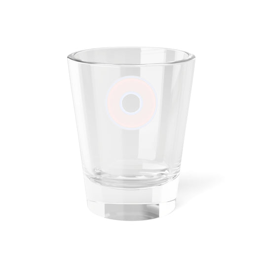 Bad Fishy Too - vivid red/blue donut - Shot Glass, 1.5oz