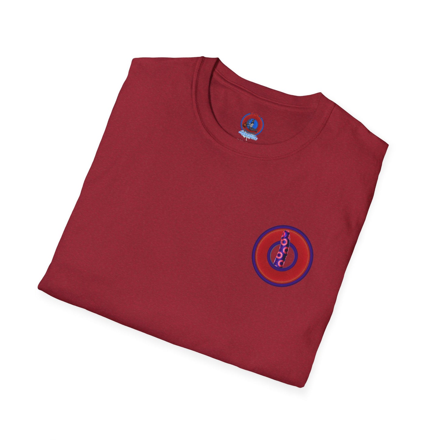 Classic Donut Tee - Unisex Soft-Style - "Sir Richard's Phamous Donut" - series 1.0 - variant 2 - red/blue paradox donut