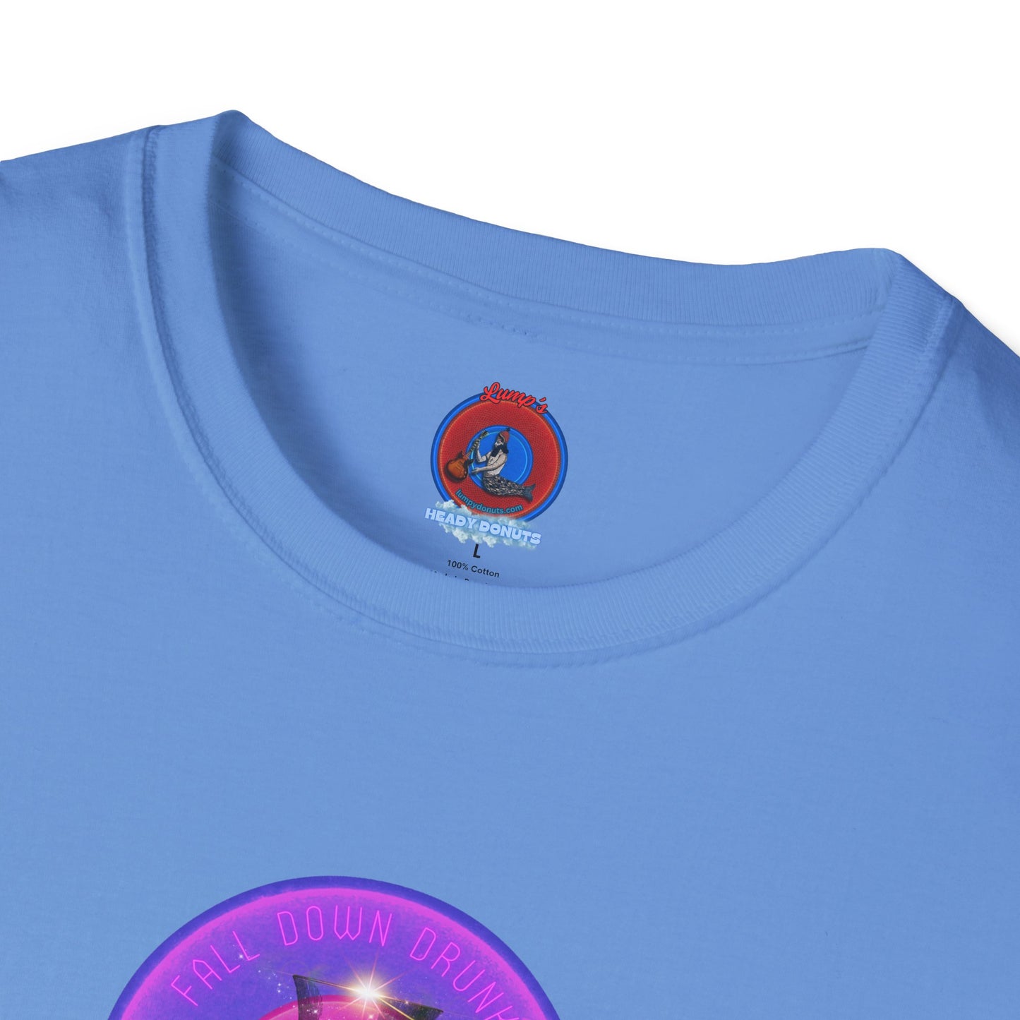 Classic Donut Tee - Unisex Soft-Style - "The Loving Donut' - vivid purple/magenta donut