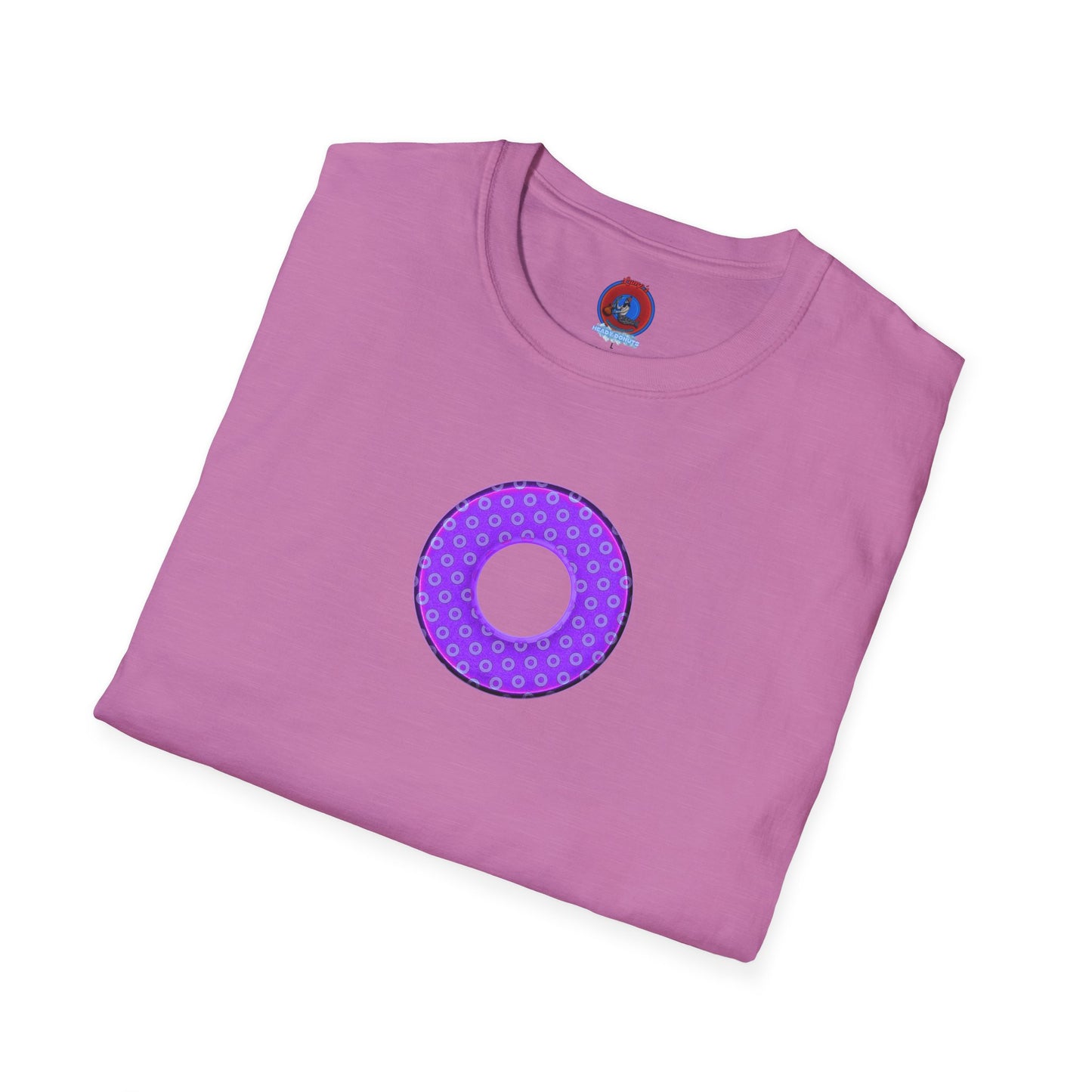 Plain Donuts/Unisex Soft-Style - "Plain Electric Paradoxical Donuts" - bright purple/light purple donuts