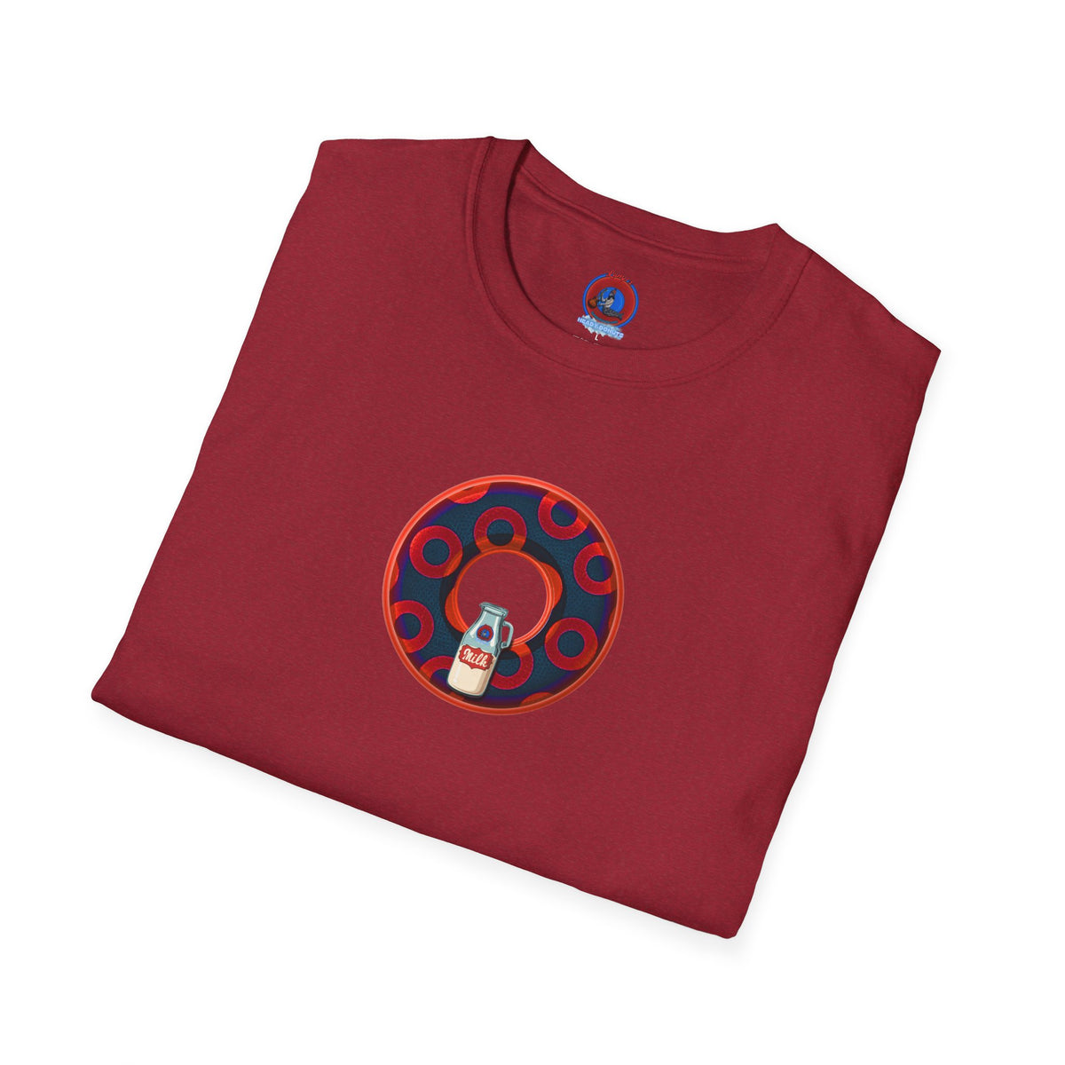 Classic Donut Tee - Unisex Soft-Style - "Wooked Cream - YEMSG Donut " -purple/red rustic paradox donut - variant 3