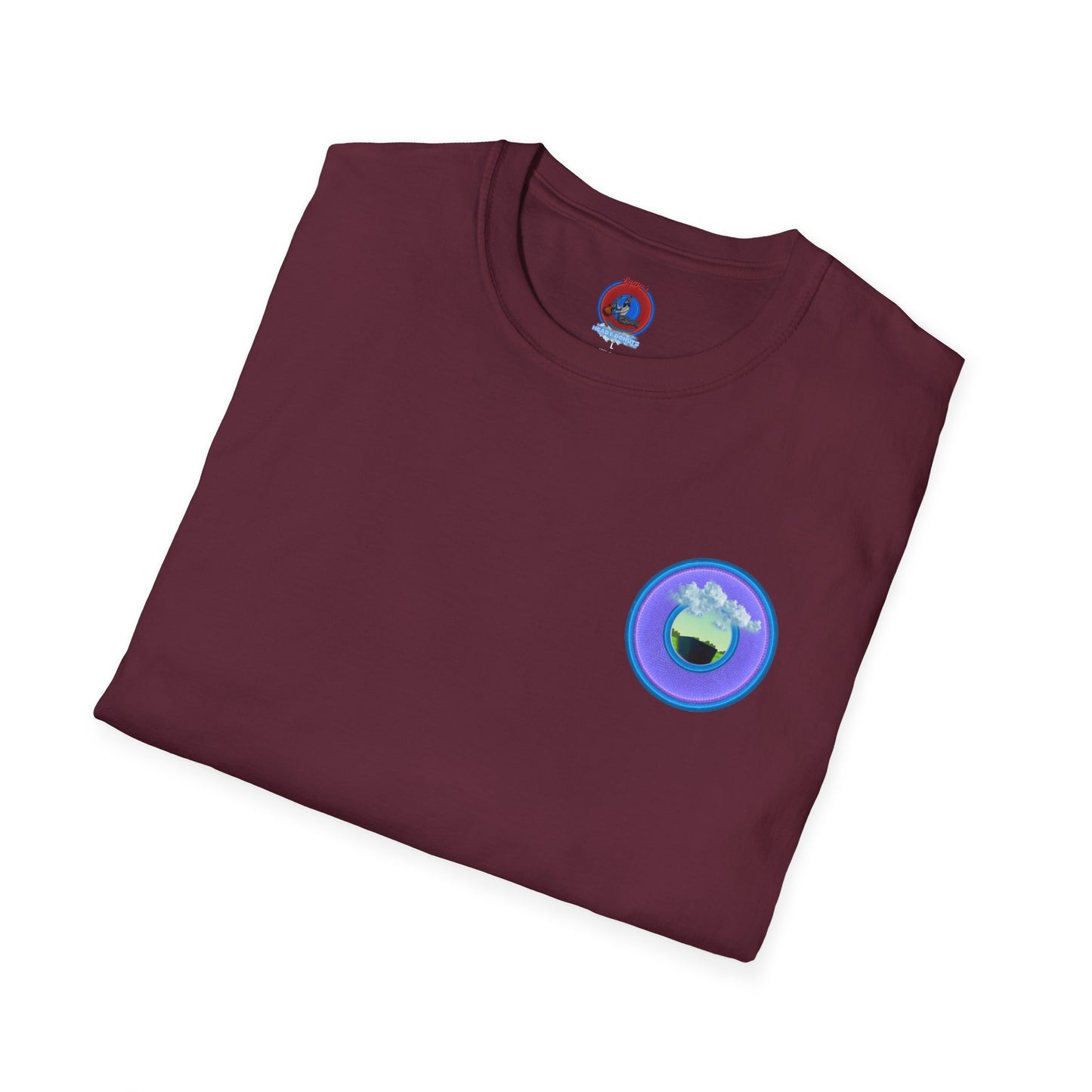 Classic Donut Tee - Unisex Soft-Style - "Got Rhombus?" - series 1.0 - variant 4 - purple/blue donut
