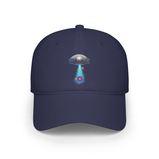 Lumpy Donut Baseball Cap - "Mothership Donut Cap" - variant 2 - donut w/tractor beam