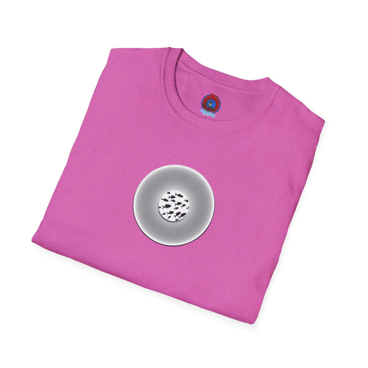 Classic Donut Tee - Unisex Soft-Style - "If I'm Swimming By" - variant 1 - white - textured donut