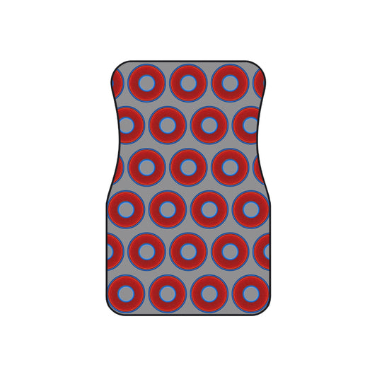 Contacted Car Mats - vivid donut print w/gray background