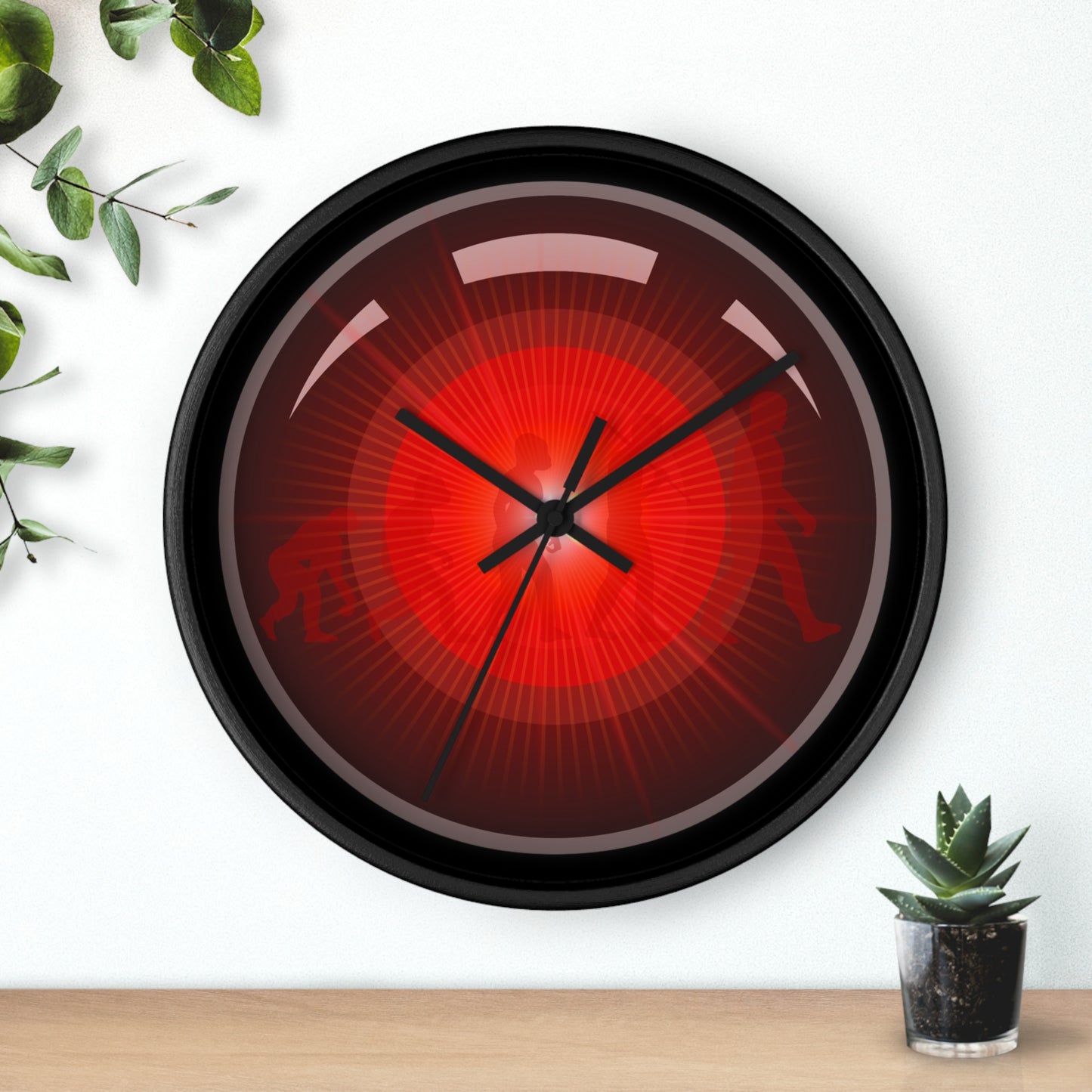 Lumpy Wall Clock - "2025: a Donut Odyssey" - variant 1 - Hal donut w/black background