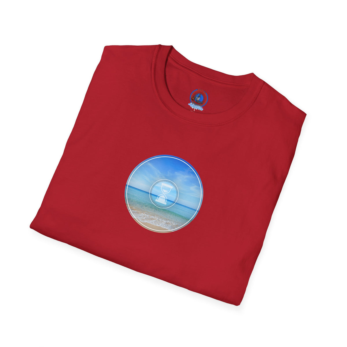 Classic Donut Tee - Unisex Soft-Style - "Still Loading Sand" - vivid blue pic donut - variant 1